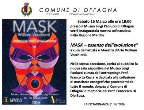 Inaugurazione MASK essenza dell’evoluzione Museo Luigi Paolucci – Offagna